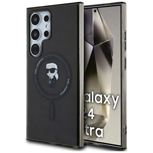 Etui KARL LAGERFELD IML Ikonik MagSafe do Samsung Galaxy S24 Ultra Czarny