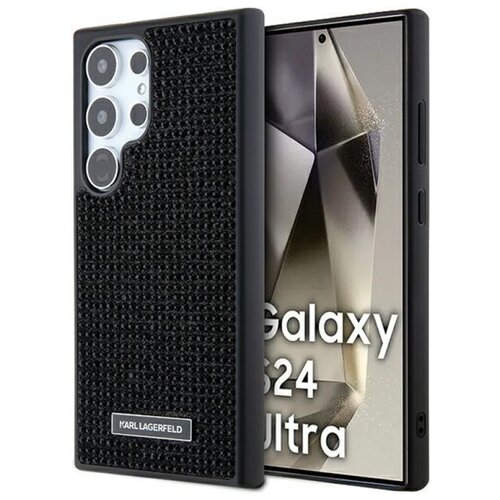 Etui KARL LAGERFELD Rhinestone Metal Logo do Samsung Galaxy S24 Ultra Czarny