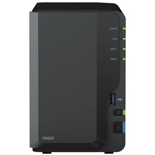 Serwer plików SYNOLOGY DS223 24TB (2x12TB), 2GB RAM