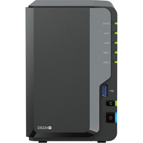 Serwer plików SYNOLOGY DiskStation DS224+ 24TB (2x12TB), 2GB RAM