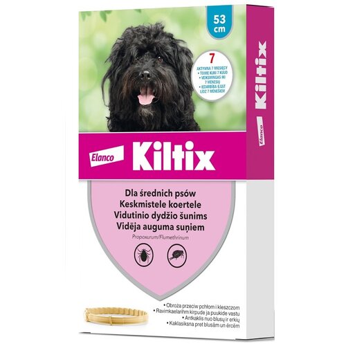 Obroża KILTIX przeciw kleszczom i pchłom dla średnich psów (53 cm)