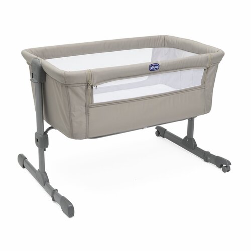 Łóżeczko dostawne CHICCO Next2Me Essential Dune Re Lux Szary