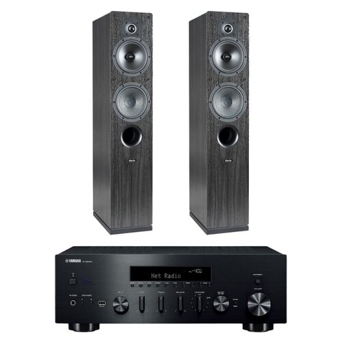 Amplituner YAMAHA MusicCast R-N600A Czarny + Kolumny głośnikowe INDIANA LINE TESI 561 Czarne (2 szt.)