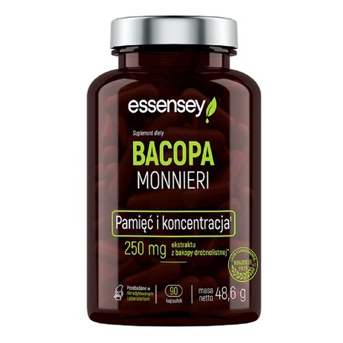 Suplement na koncentracje ESSENSEY Bacopa Monnieri (90 kapsułek)