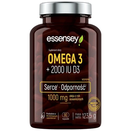 Kwasy Omega-3 + Witamina D3 ESSENSEY (90 kapsułek)