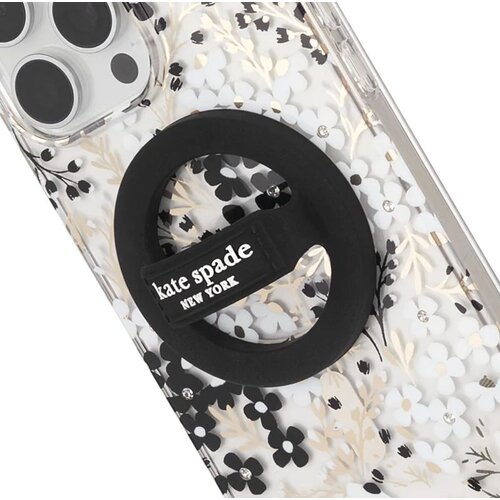 Uchwyt i podstawka KATE SPADE NEW YORK Magnetic Loop Grip Czarny