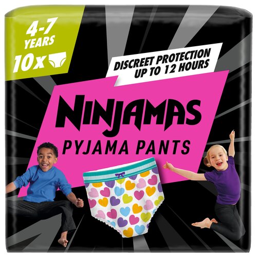 Pieluchomajtki PAMPERS Ninjamas Serduszka 7 (10 szt.)