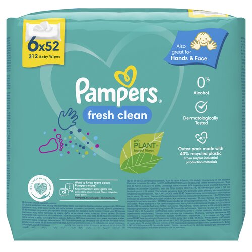 Chusteczki nawilżane PAMPERS Fresh Clean (312 szt.)