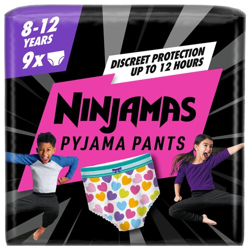 Pieluchomajtki PAMPERS Ninjamas Serduszka 8 (9 szt.)