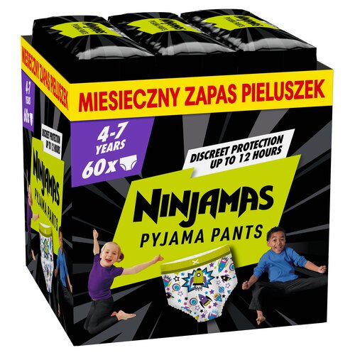 Pieluchomajtki PAMPERS Ninjamas Statki kosmiczne (60 szt.)