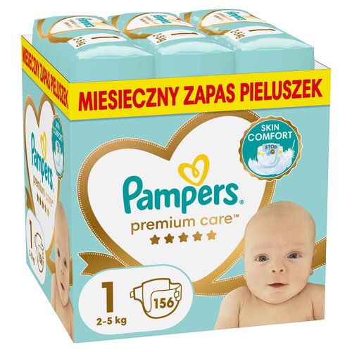 Pieluchy PAMPERS Premium Care 1 (156 szt.)