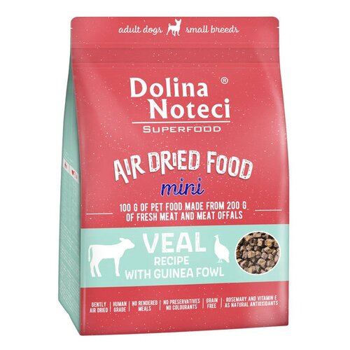Karma dla psa suszona DOLINA NOTECI Superfood Mini Danie z cielęciny z perliczką 1 kg