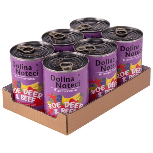 Karma dla psa DOLINA NOTECI Superfood z sarną i wołowiną 6 x 400 g