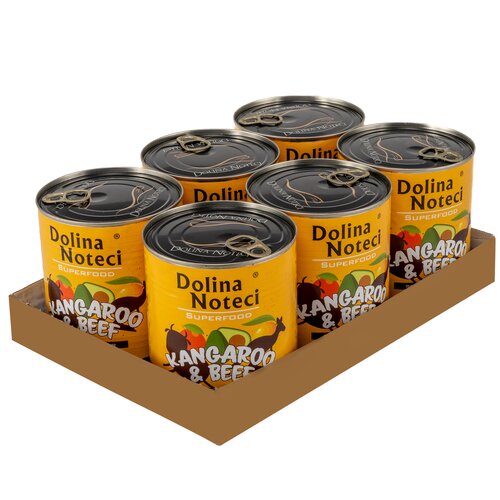 Karma dla psa DOLINA NOTECI Superfood z kangurem i wołowiną 6 x 800 g