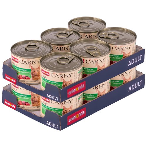 Karma dla kota ANIMONDA Carny Wołowina z indykiem i królikiem 12 x 200 g