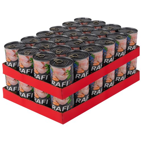Karma dla psa RAFI z przepiórką, borówką i żurawiną 48 x 400 g