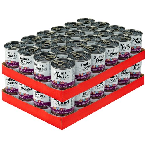 Karma dla psa DOLINA NOTECI Premium Junior bogata w wątróbkę z królika 48 x 400 g