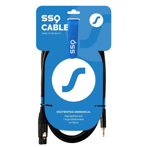 Kabel SSQ XLRMI1 XLR żeński - Jack stereo 3.5 mm 1 m