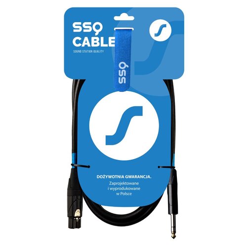 Kabel SSQ XLRJS5 XLR żeński - Jack stereo 6.3 mm 5 m