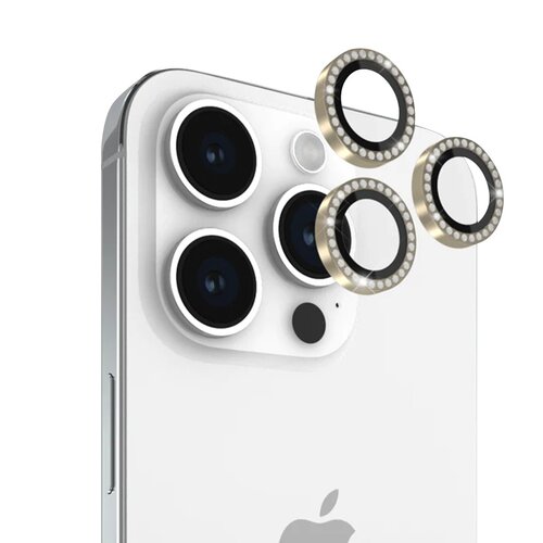 Szkło hartowane na obiektyw KATE SPADE NEW YORK Aluminum Ring Lens Protector do iPhone 15 Pro/15 Pro Max Złoty