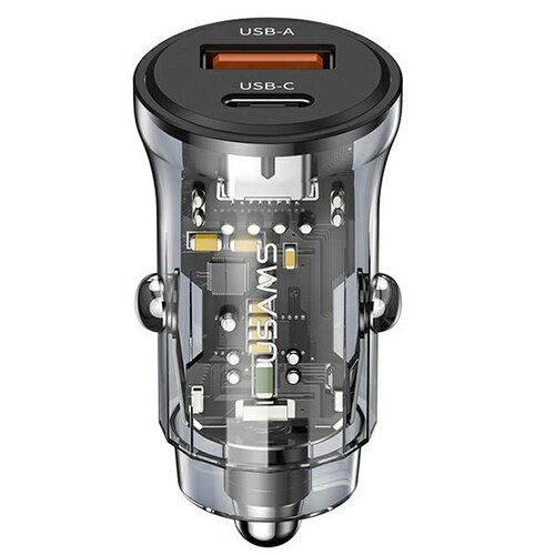 Ładowarka samochodowa USAMS C32 30W Fast Charge Czarny
