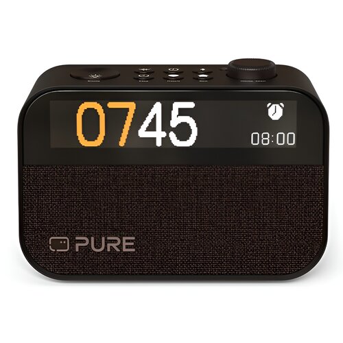 Radiobudzik PURE Moment Charge Coffee Czarny