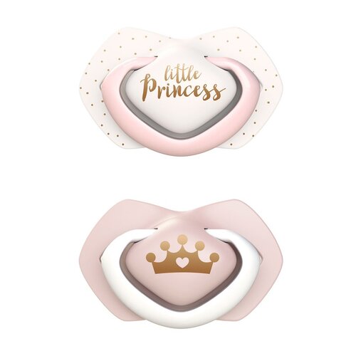 Smoczek CANPOL BABIES Royal Baby 6-18 m Różowy (2 sztuki)