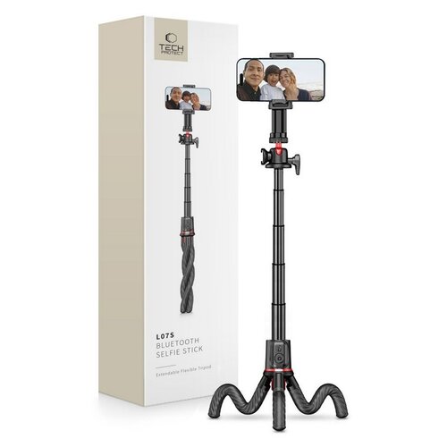 Uchwyt selfie TECH-PROTECT L07S Bluetooth Flexible Tripod Czarny