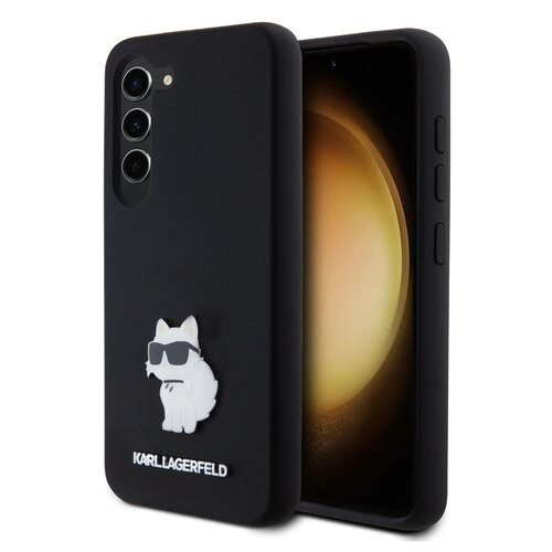 Etui KARL LAGERFELD Silicone Choupette Metal Pin do Samsung Galaxy S23 Czarny