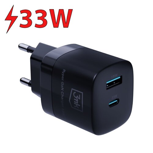 Ładowarka sieciowa 3MK Hyper GaN Charger 33W Czarny