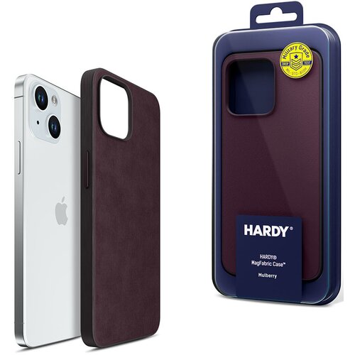 Etui 3MK Hardy MagFabric Case do Apple iPhone 15 Bordowy
