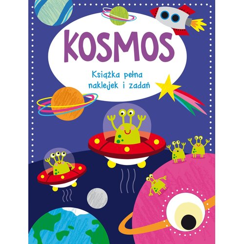 Książka z zadaniami Książka pełna naklejek i zadań Kosmos (miękka okładka)