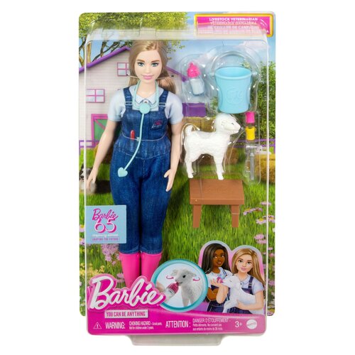 Lalka Barbie Kariera Weterynarka na Farmie HRG42