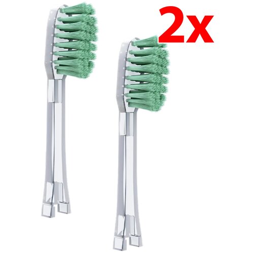 Oryginalna końcówka szczoteczki IONICKISS Fluoryzacyjna Zielony (2 szt.) (Posiada włosie zawierające fluor)