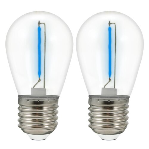 Żarówki LED GOLDLUX 36V S14 E27 (2 sztuki) Niebieski
