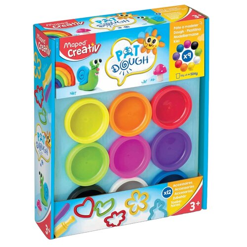 Masa plastyczna MAPED CREATIV 907202 9x56g + akcesoria do pieczenia