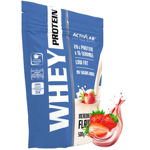 Odżywka białkowa ACTIVLAB Whey Protein WPC 85 Truskawkowy (500 g) Bez cukru
