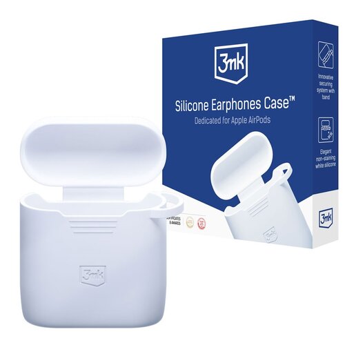 Etui 3MK Silicone Earphones Case do Apple AirPods 2nd gen. Biały