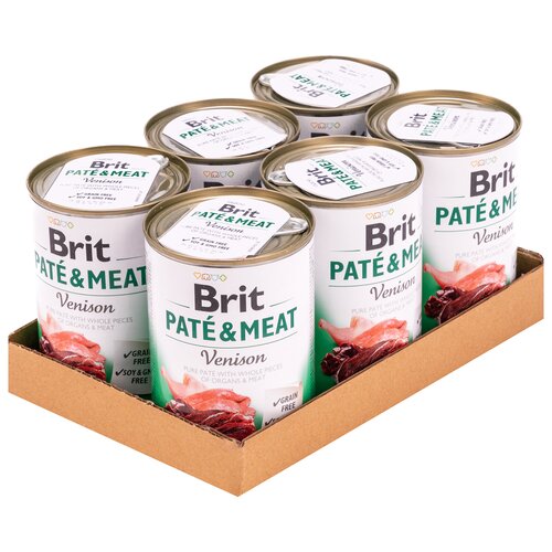 Karma dla psa BRIT Paté & Meat Dziczyzna 6 x 400 g