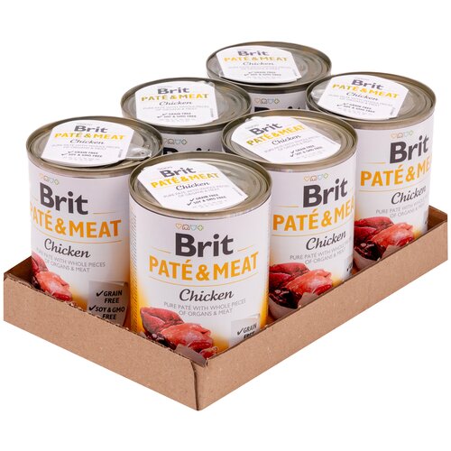 Karma dla psa BRIT Paté & Meat Kurczak 6 x 400 g