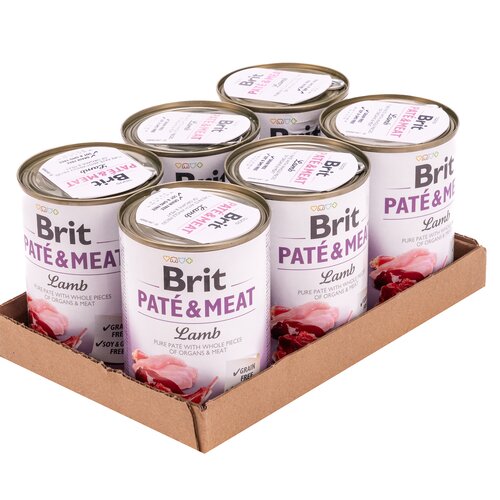 Karma dla psa BRIT Paté & Meat Jagnięcina 6 x 400 g