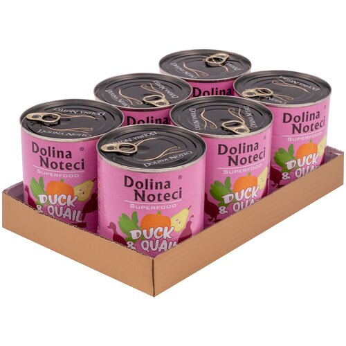 Karma dla psa DOLINA NOTECI Superfood  z kaczką i przepiórką 6 x 800 g