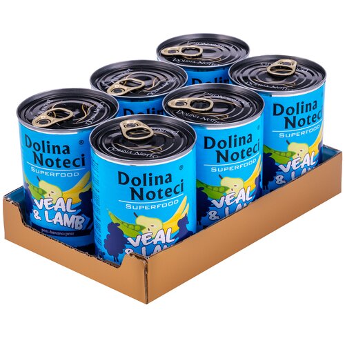 Karma dla psa DOLINA NOTECI Superfood z cielęciną i jagnięciną 6 x 400 g