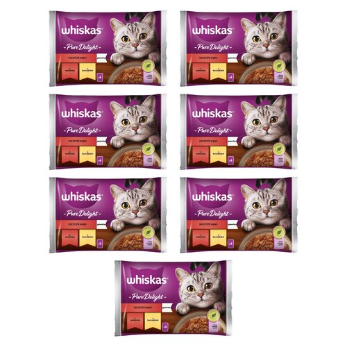 Karma dla kota WHISKAS Pure Delight Wołowina z kurczakiem (28 x 85 g)