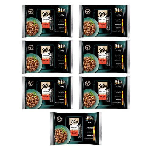 Karma dla kota SHEBA Selection in Sauce Soczyste Smaki (28 x 85 g)