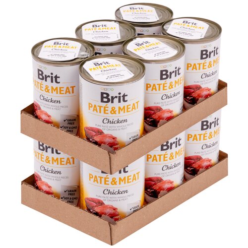 Karma dla psa BRIT Paté & Meat Kurczak 12 x 400 g