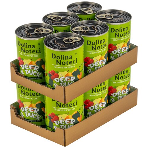 Karma dla psa DOLINA NOTECI Superfood z jeleniem i kaczką 12 x 400 g