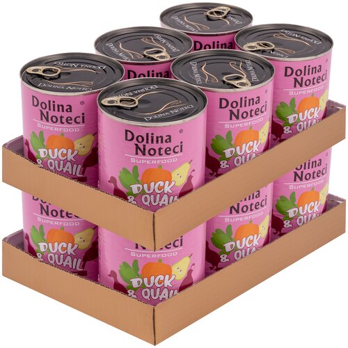 Karma dla psa DOLINA NOTECI Superfood  z kaczką i przepiórką 12 x 800 g