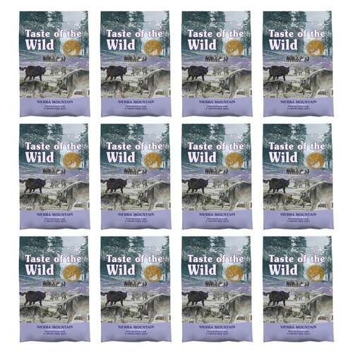 Karma dla psa TASTE OF THE WILD Sierra Mountain Jagnięcina 12 x 2 kg
