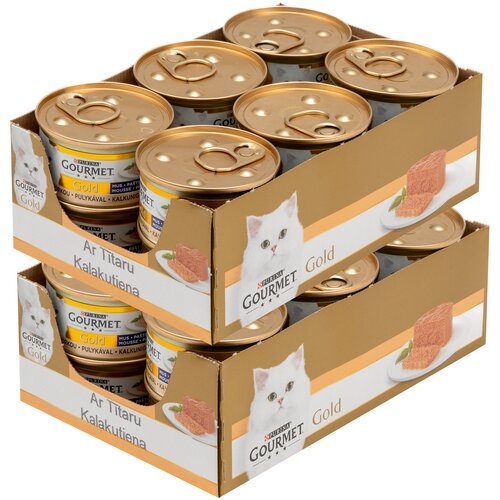Karma dla kota GOURMET Gold Mus z indykiem 12 x 85 g